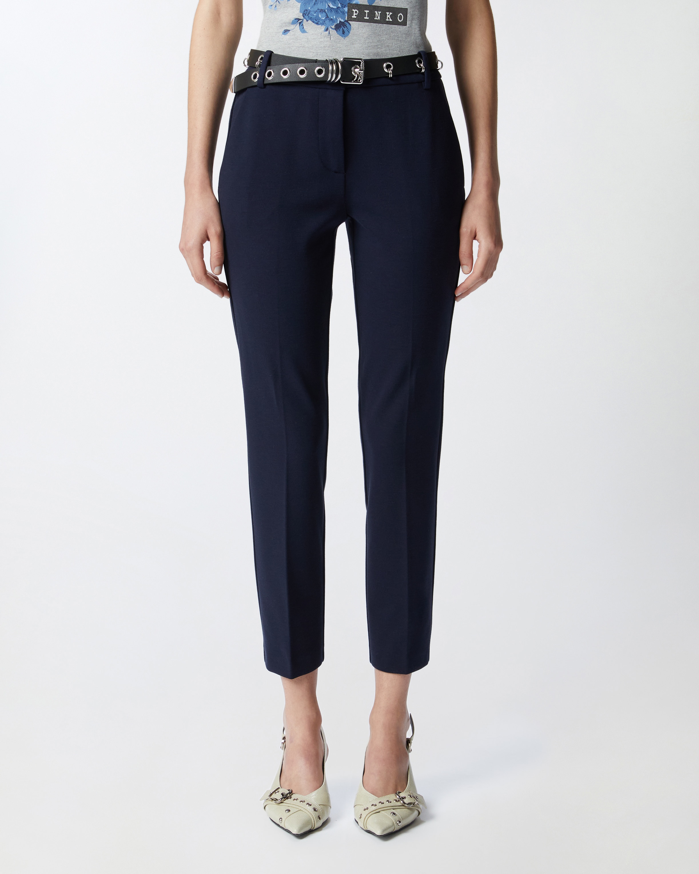 TECHNICAL FABRIC CIGARETTE TROUSERS - 3