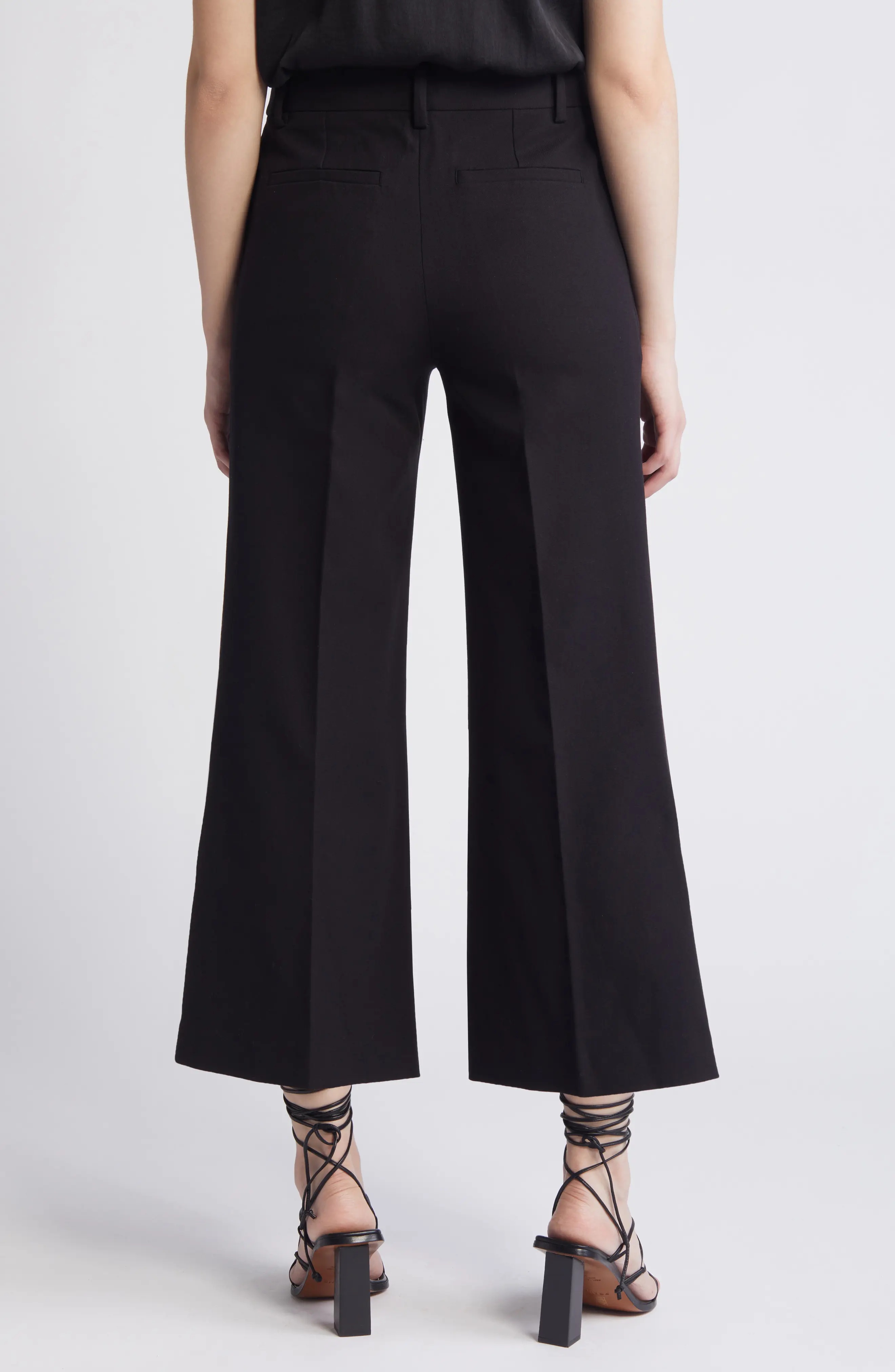 Le Crop Palazzo Wide Leg Trousers - 2