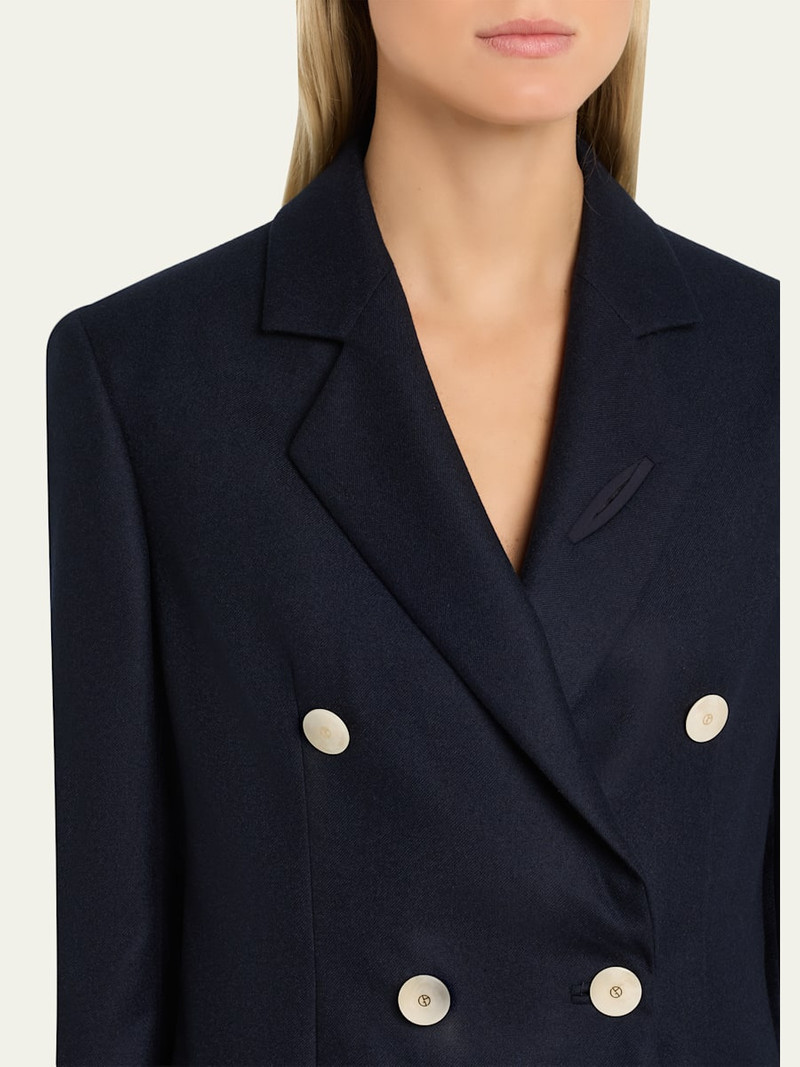 Flanella Cashmere Double-Breasted Blazer 5