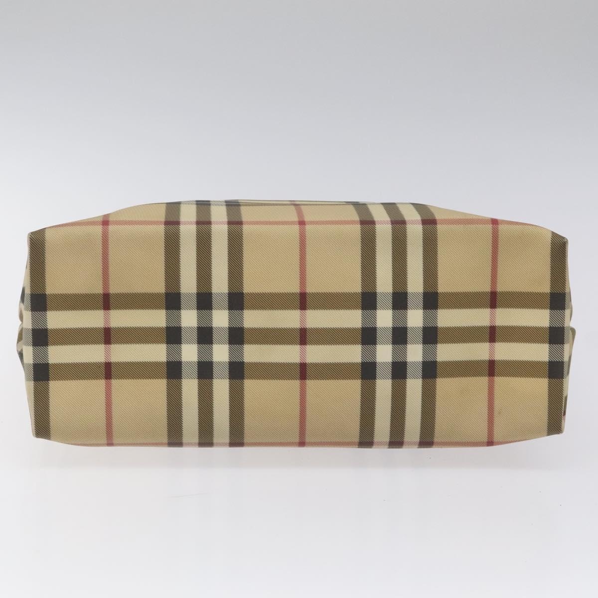 Burberry Nova Check Hand Bag Pvc Beige Silver - 5
