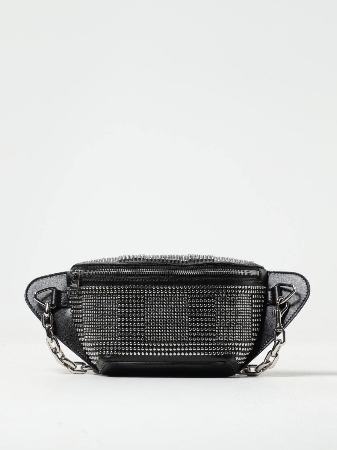 Alexander McQueen leather belt bag with all-over studs - 1