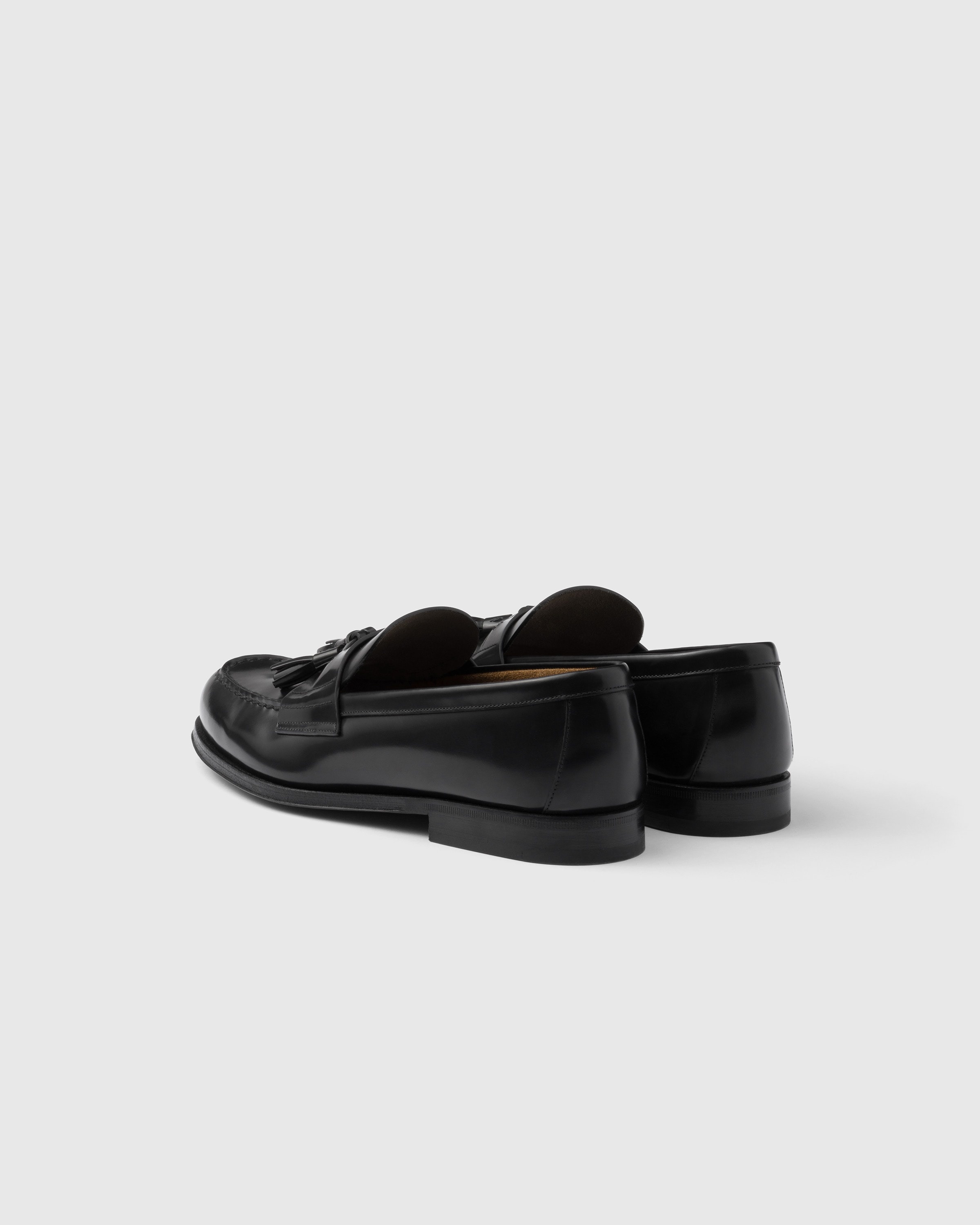 Brushed leather loafers - 5