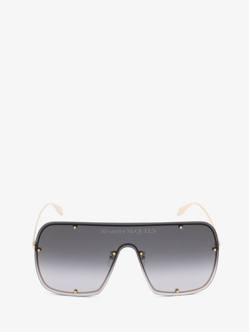 Studs Mask Sunglasses in Gold - 1