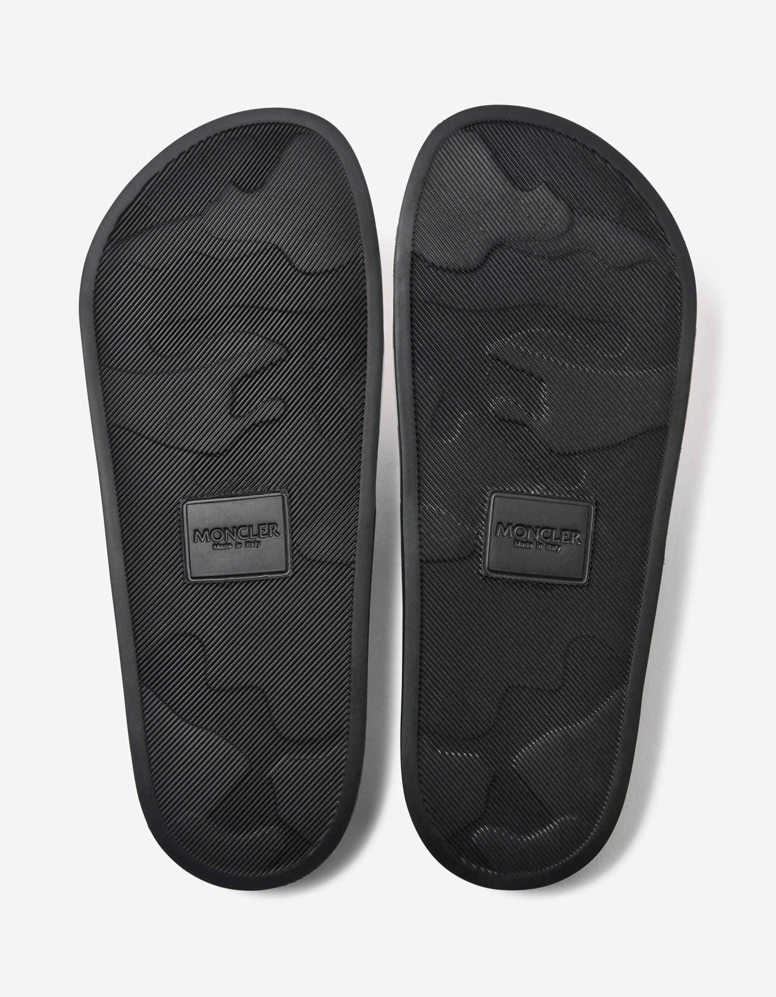 Basile Black Tricolour Logo Slide Sandals - 5