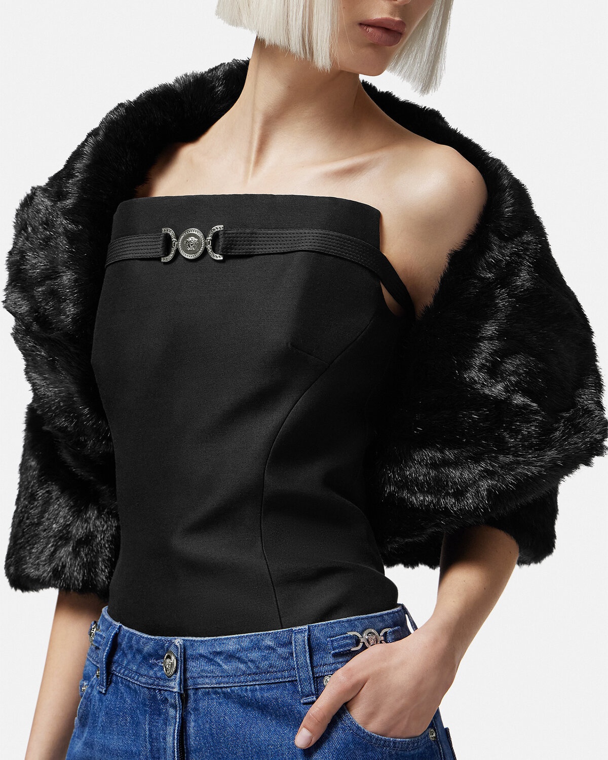 Faux-Fur Cape Stole - 5