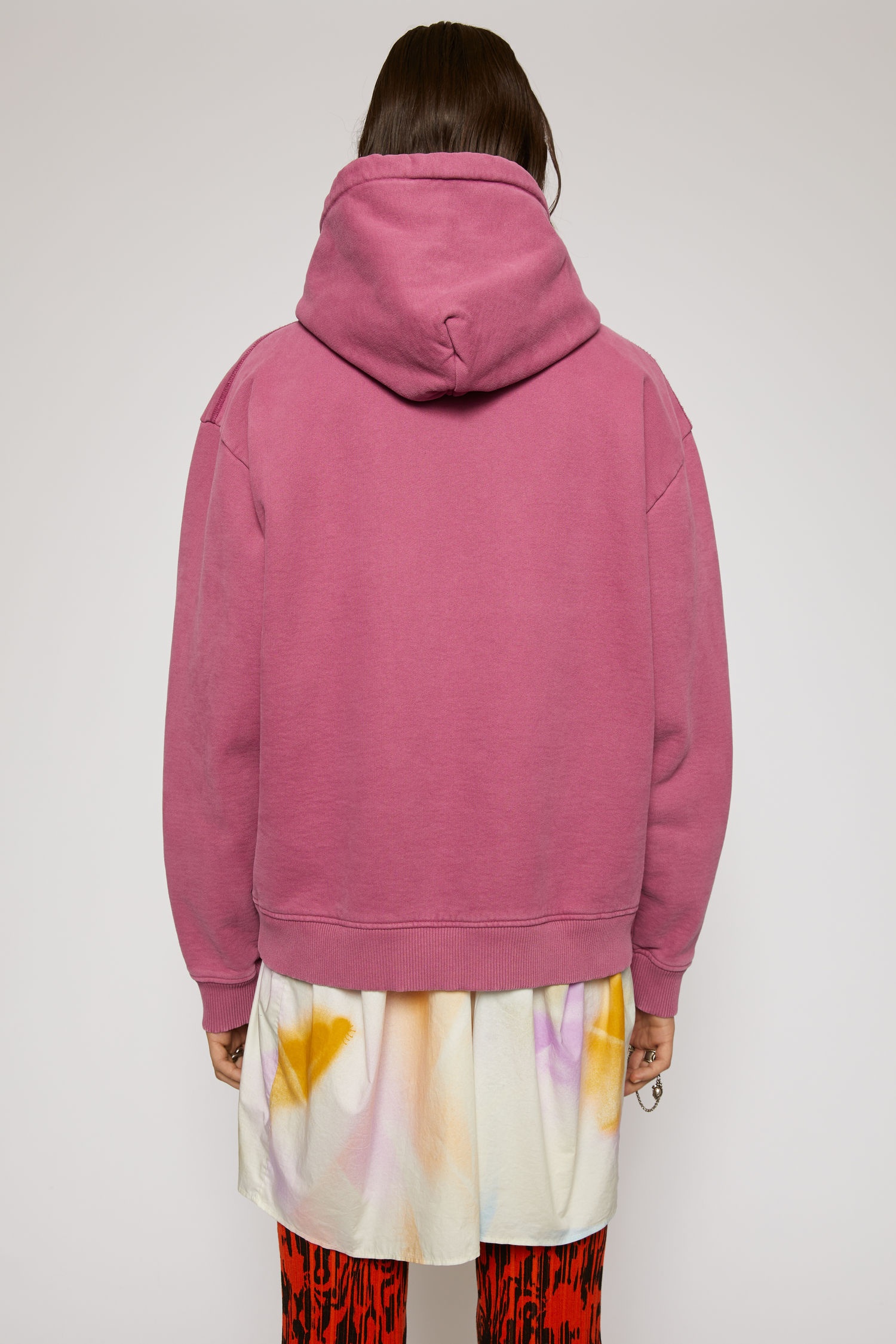 Logo-print hooded sweatshirt violet pink - 3