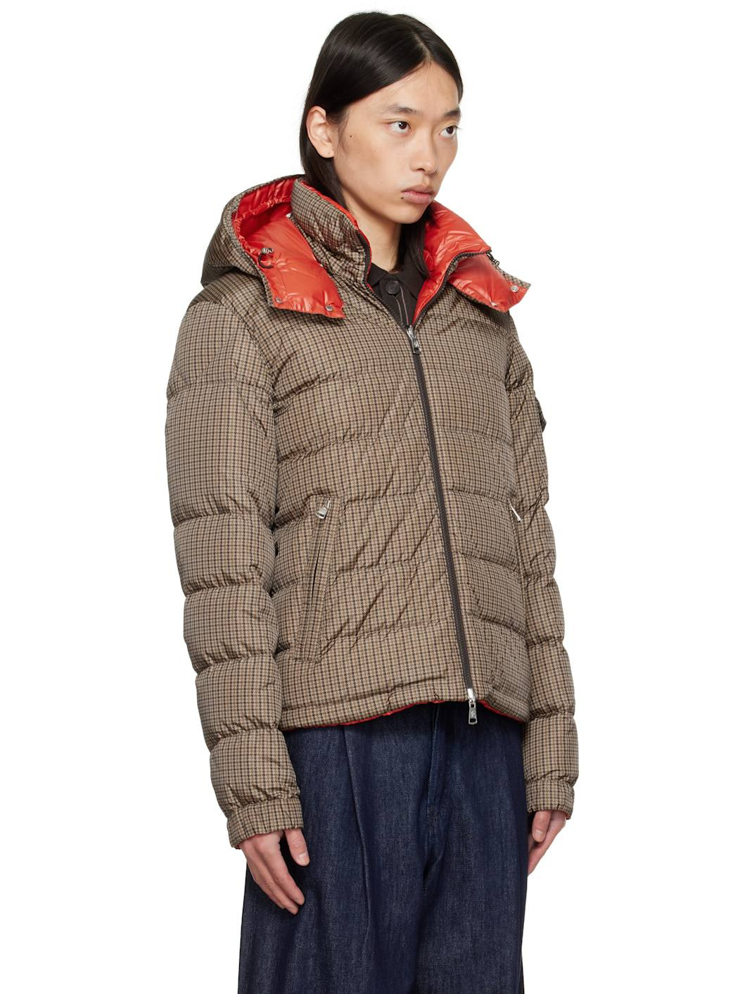 Brown & Orange Jonage Reversible Short Down Jacket - 2