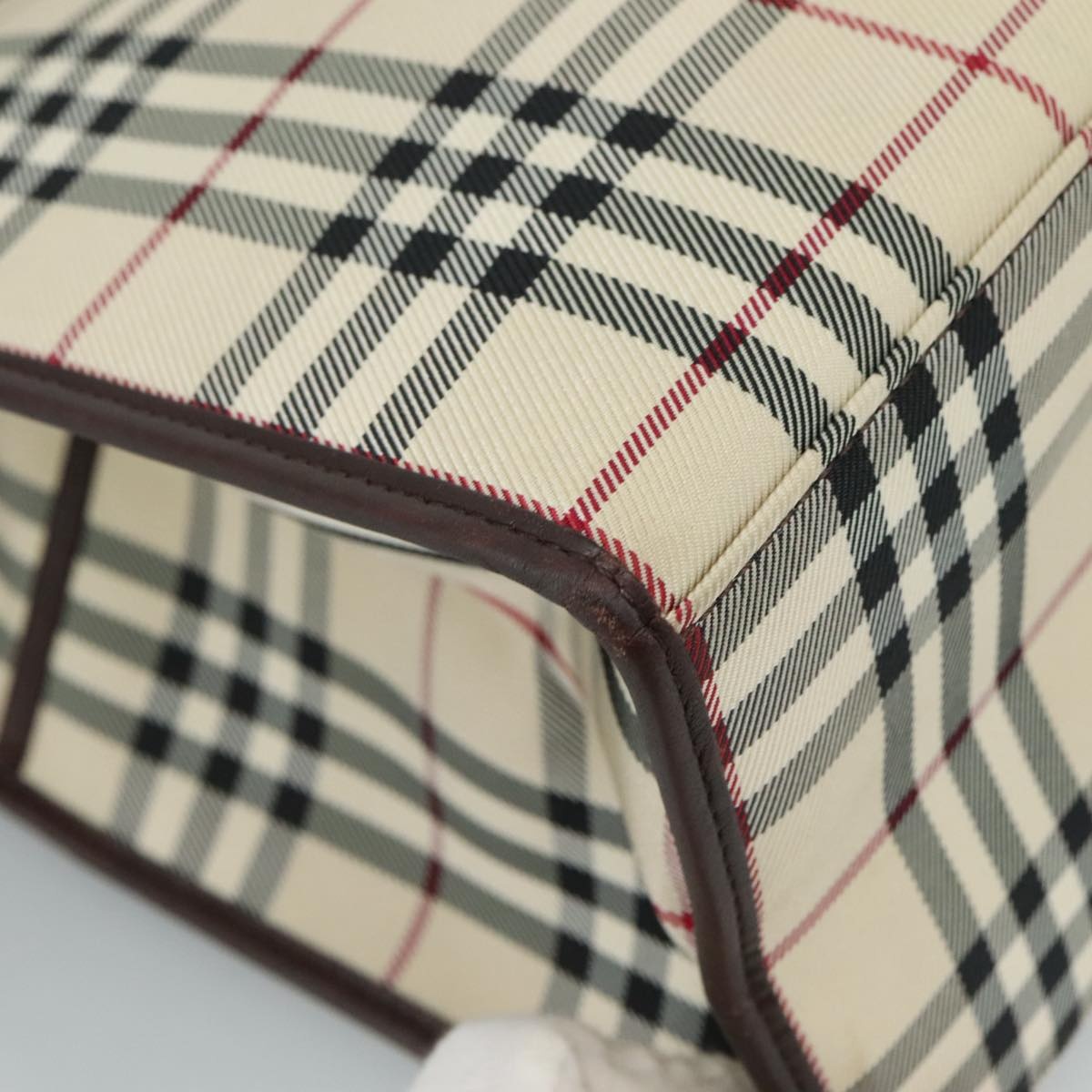 Burberry Nova Check Hand Bag Canvas Beige - 15