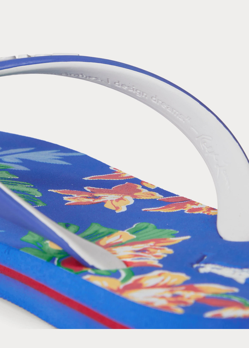 Bolt Tropical-Print Flip-Flop 5