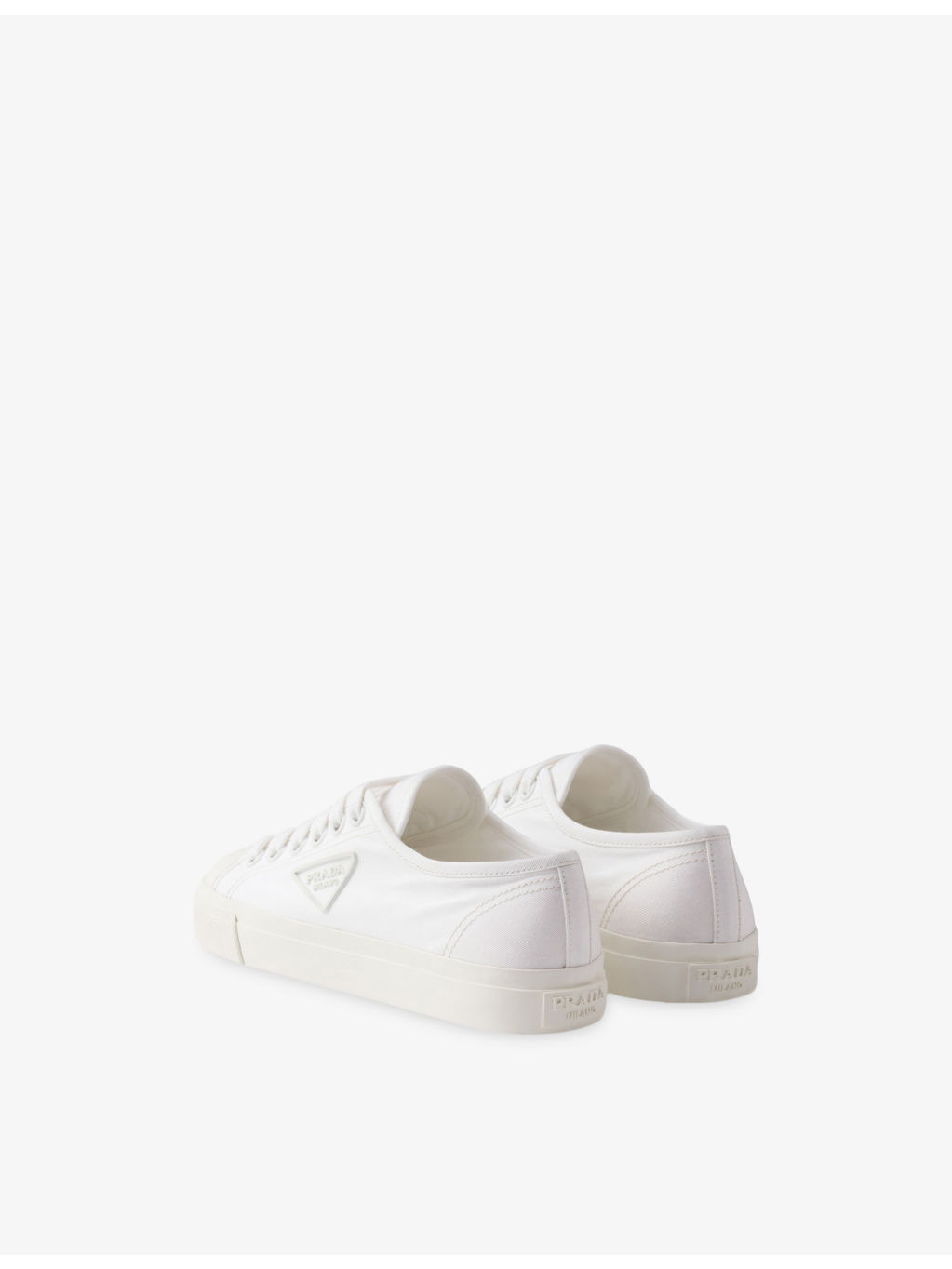 Logo-Plaque Cotton-Gabardine Low-Top Trainers - 4