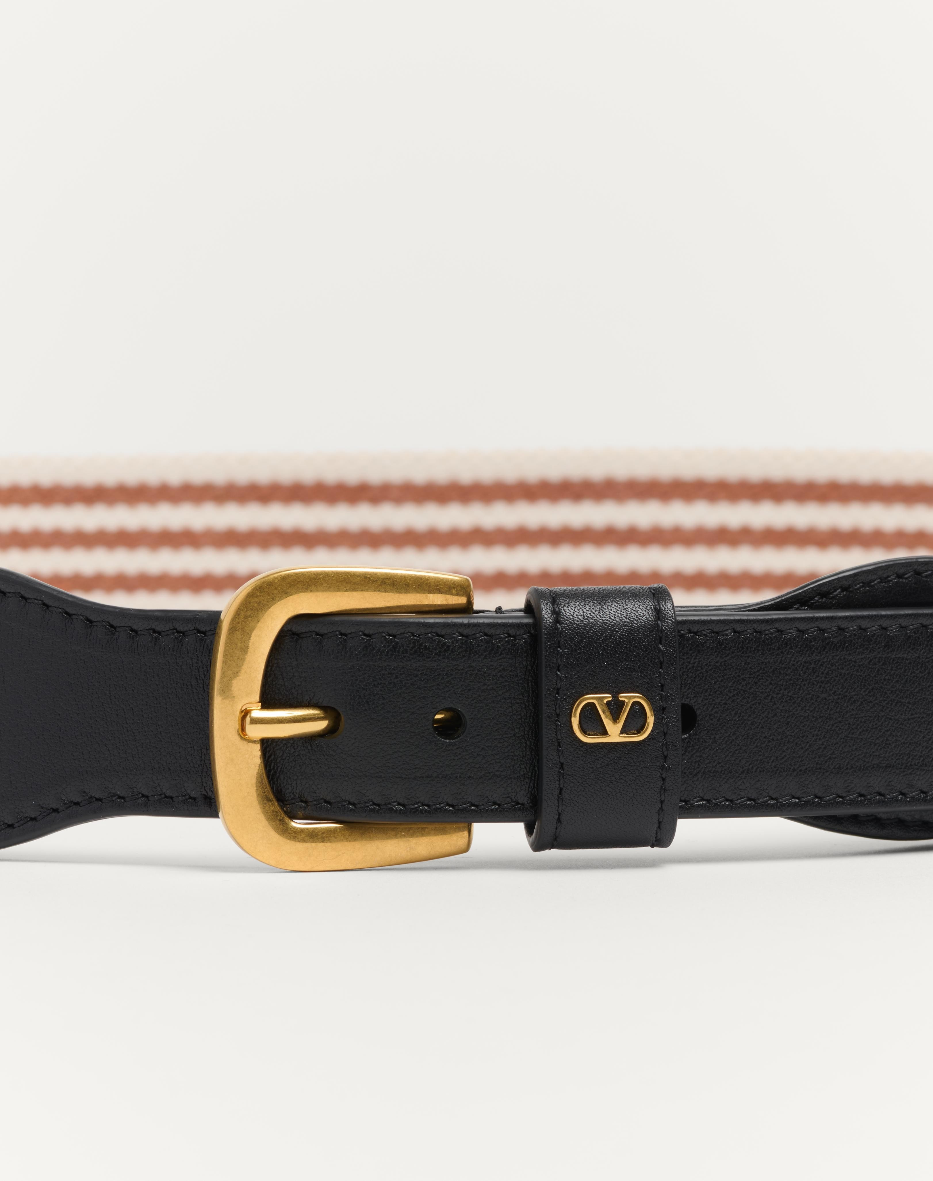 VLOGO SIGNATURE BELT IN RIBBON AND CALFSKIN 35 MM - 3
