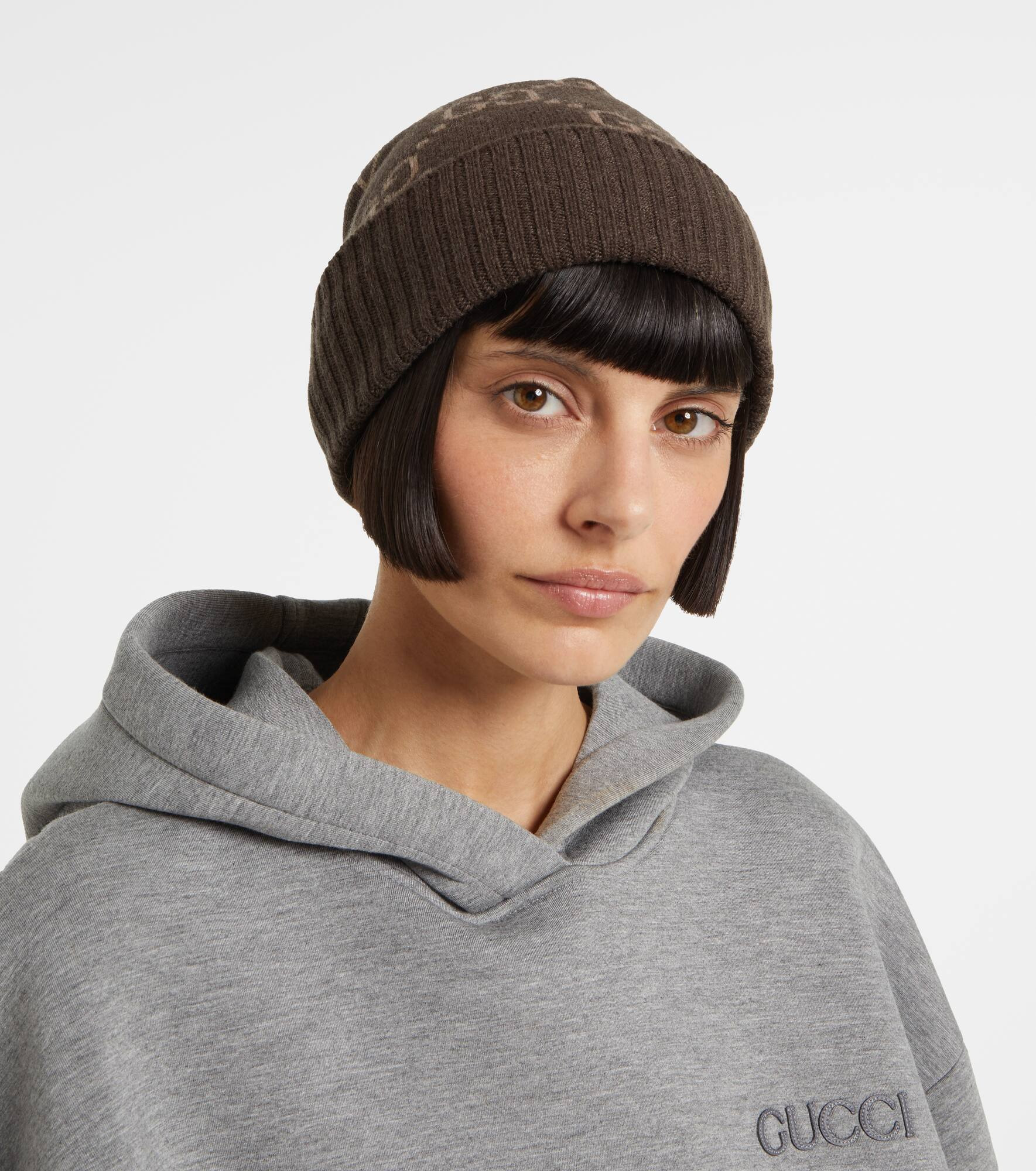 GG jacquard cashmere beanie - 2