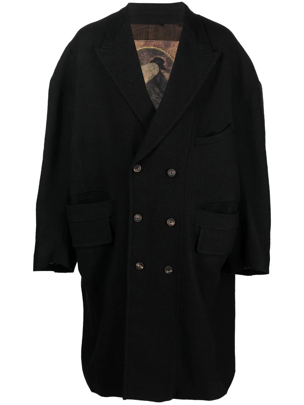 double-breasted oversize coat - 1