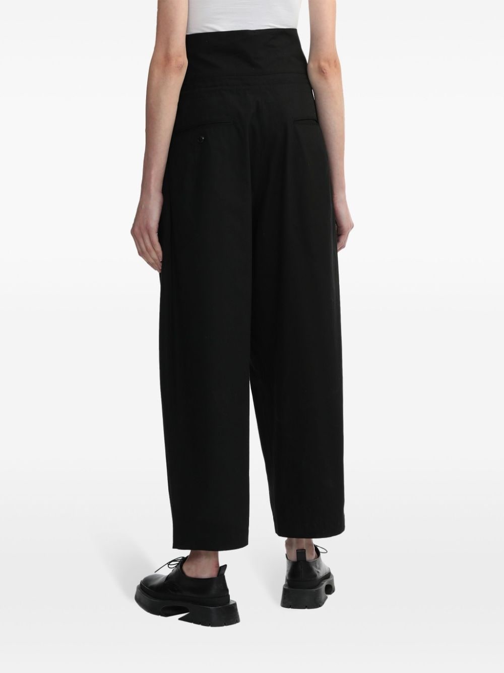 high-waist wide-leg trousers - 4