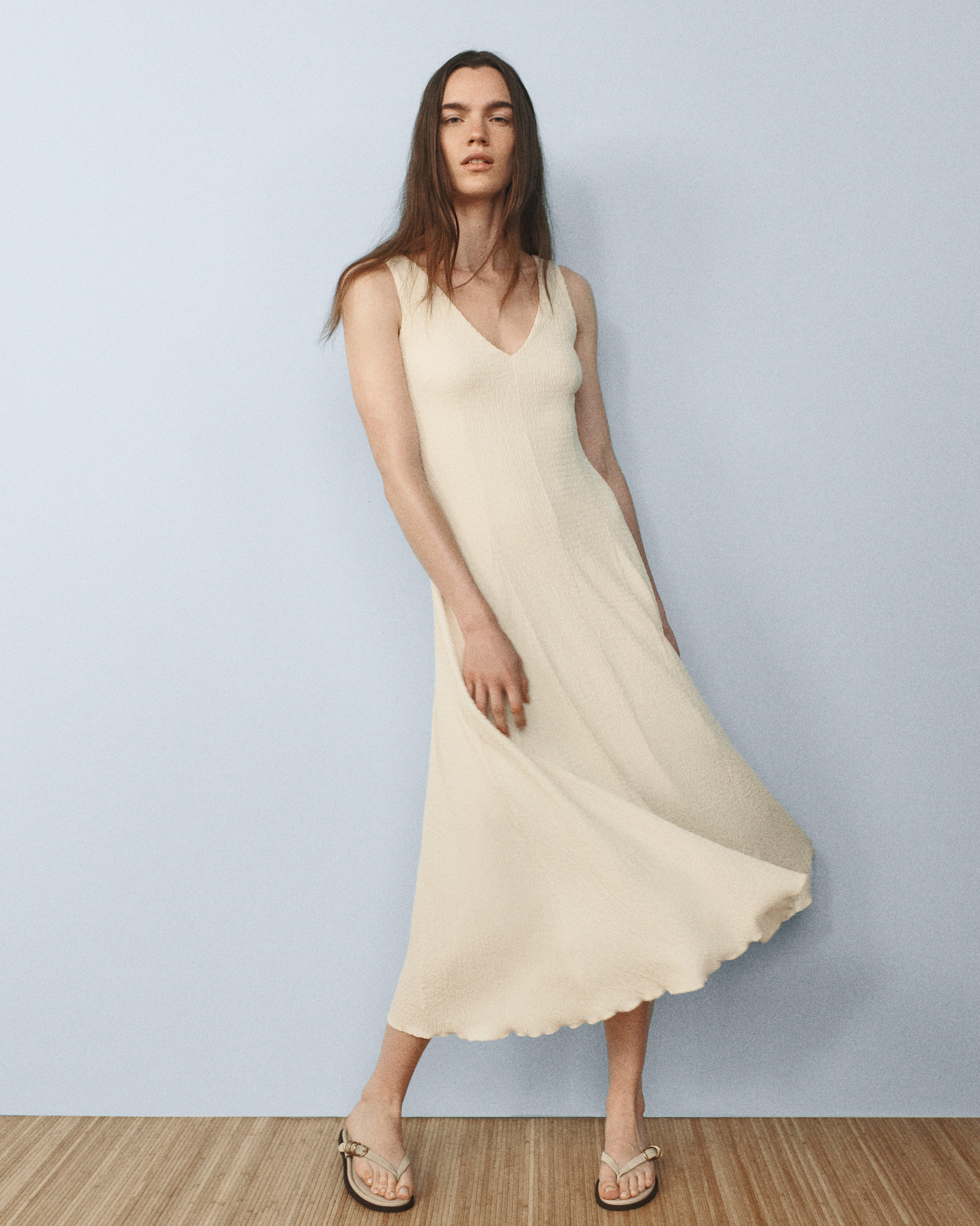 Lou V-Neck Midi Dress - 8