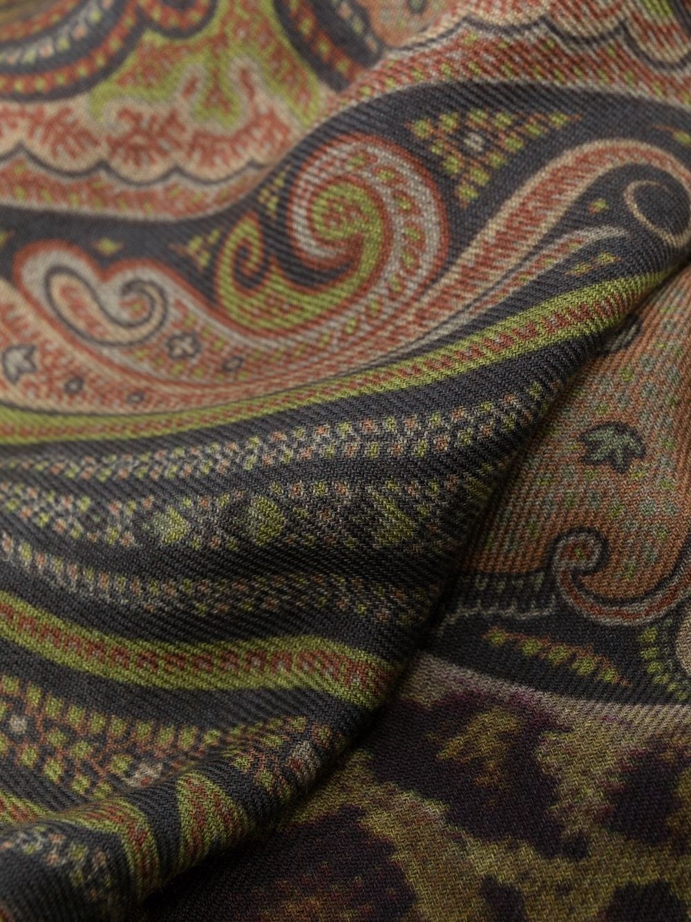 paisley-print cashmere-blend scarf - 3