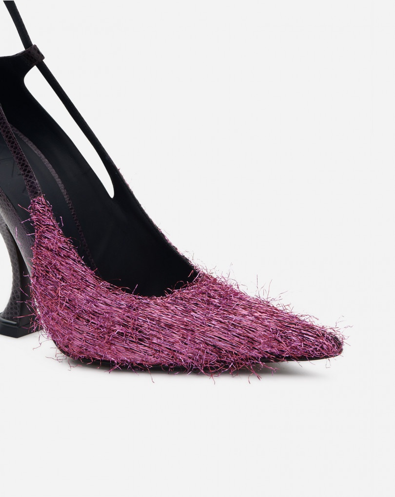 LEATHER AND LUREX RITA PUMPS - 5