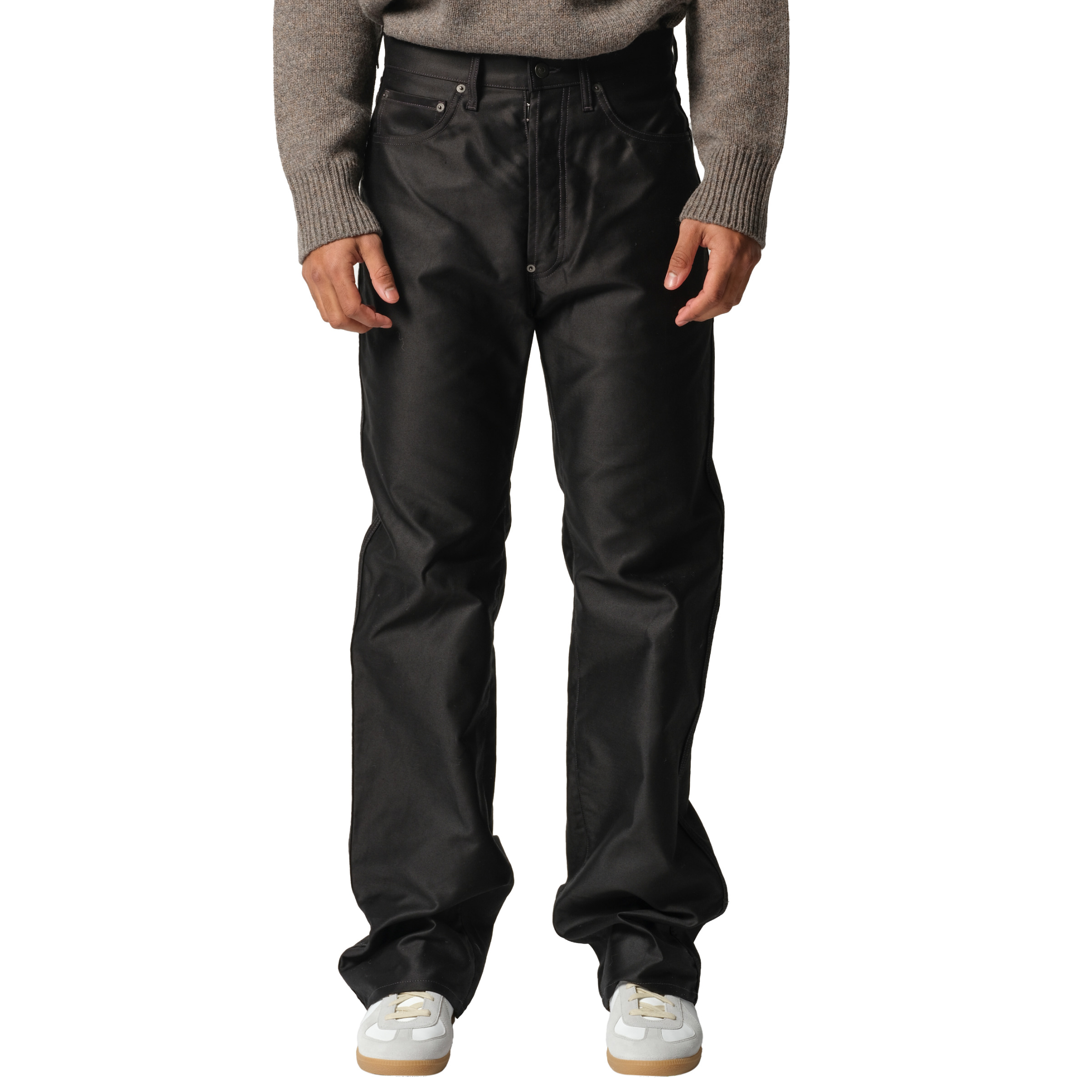 Maison Margiela Cotton Satin 5 Pocket Pants in Black Maison Margiela Cotton Satin 5 Pocket Pants in Black