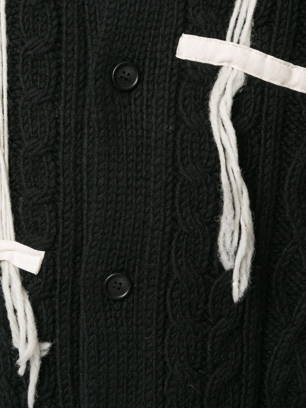 stitch-detail cable-knit cardgian - 5