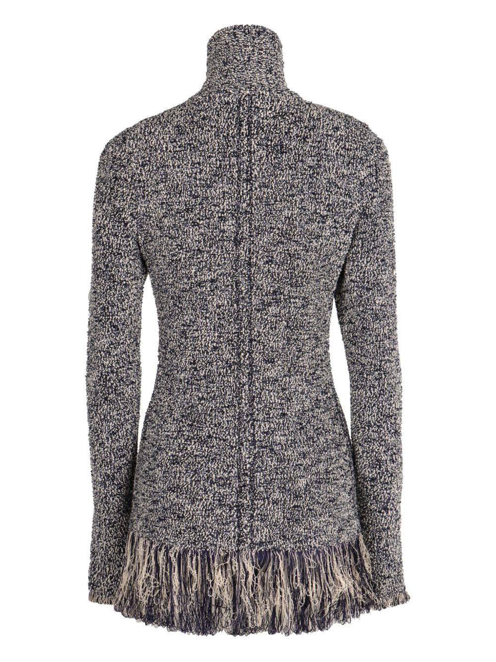 zip fringed cardigan - 2