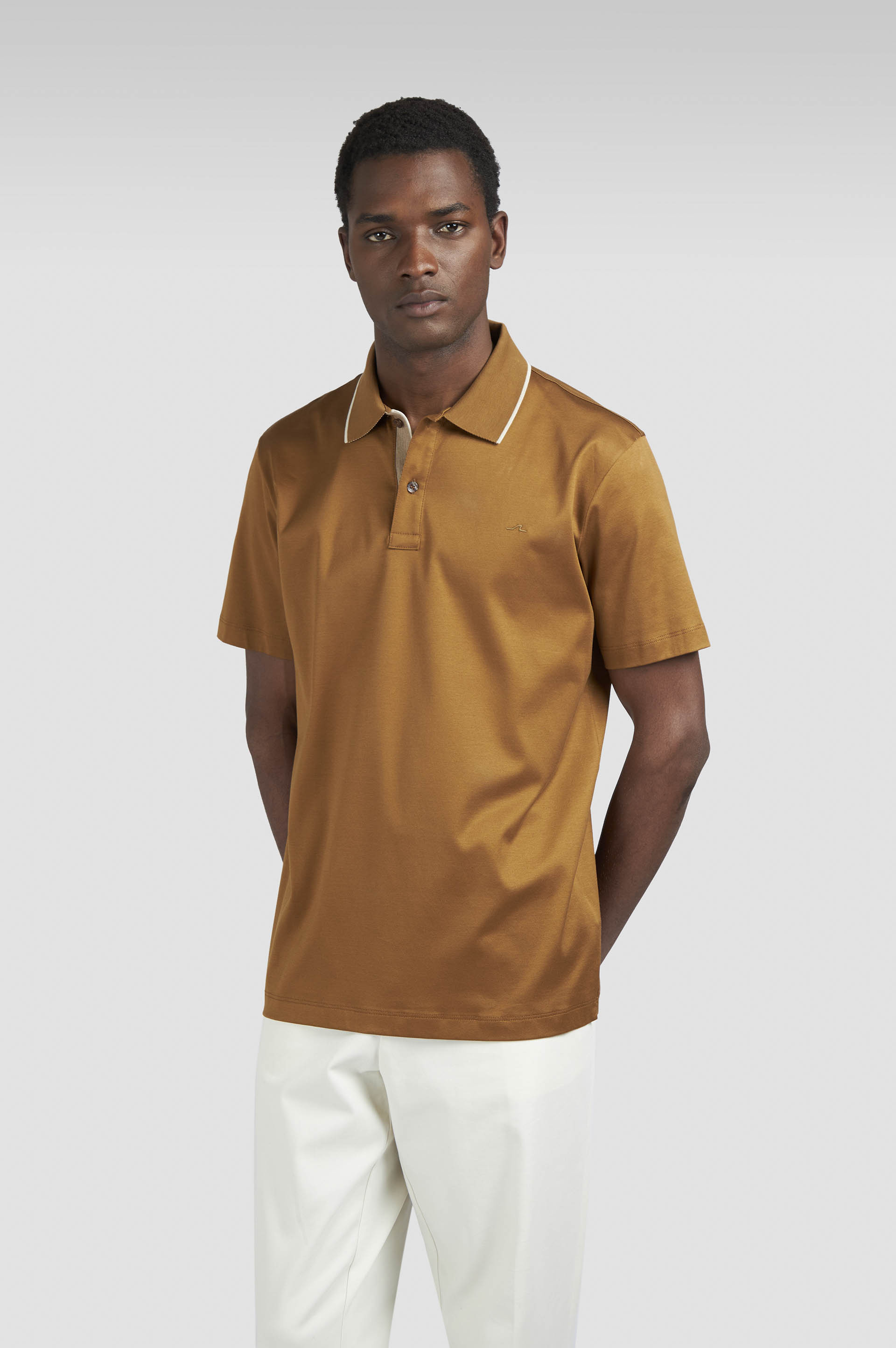 AQUA TOUCH COTTON POLO SHIRT WITH MICRO PATTERN DETAIL ON THE COLLAR - 6