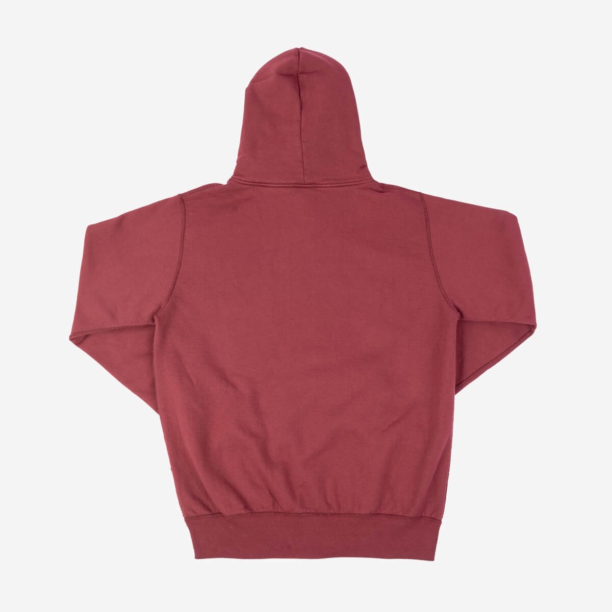 IHSW-59-BUR Printed 14oz Ultra Heavyweight Loopwheel Cotton Hoodie - Burgundy - 5