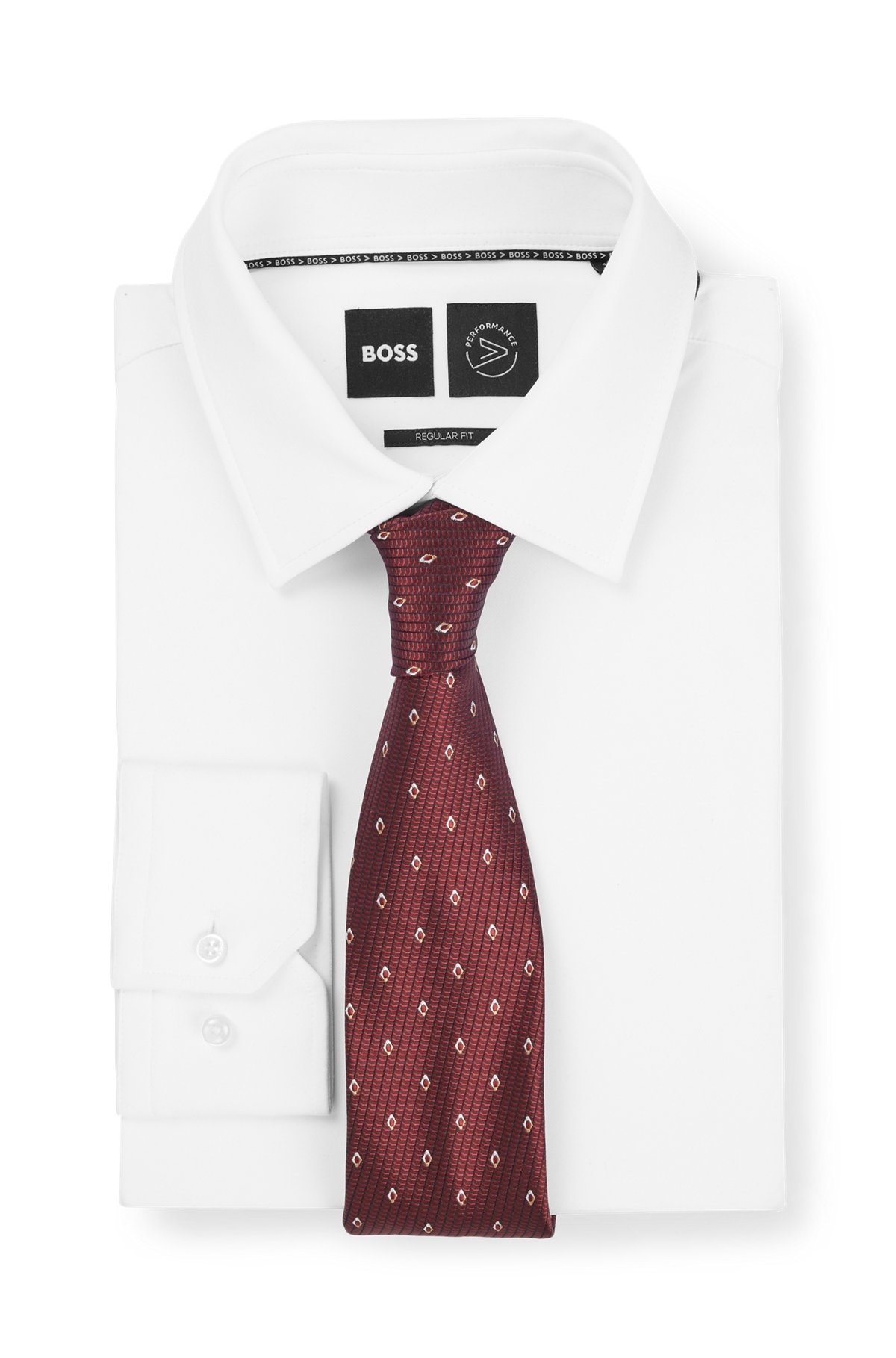 SILK-JACQUARD TIE WITH MODERN PATTERN - 3