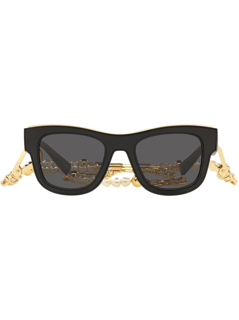 D-frame chain-embellished sunglasses - 1