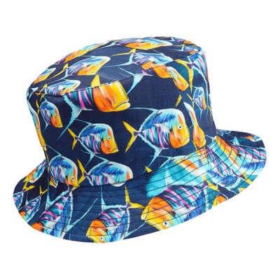 Vilebrequin Unisex Linen Bucket Hat Piranhas outlook