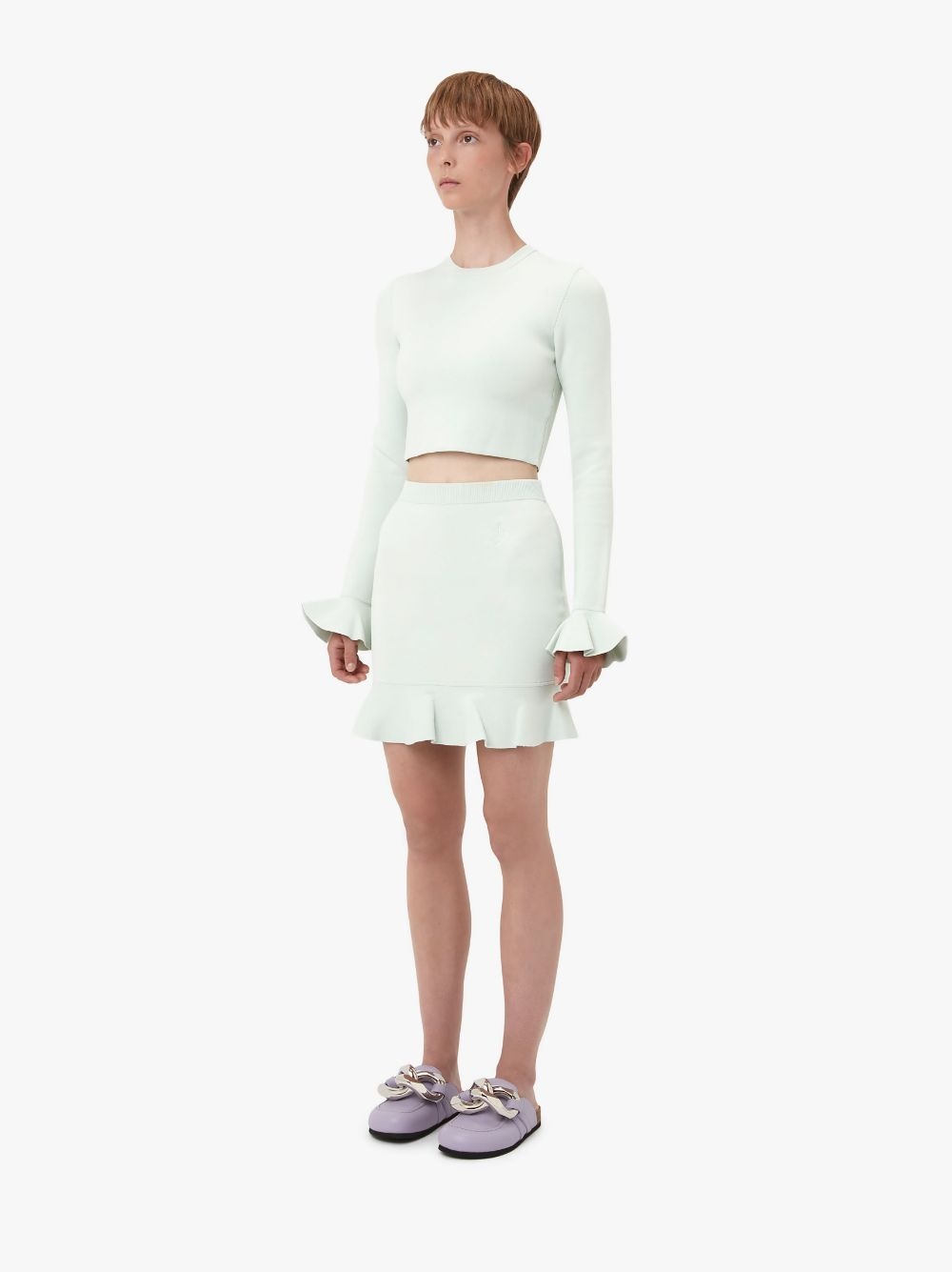 RUFFLED HEM MINI SKIRT - 4