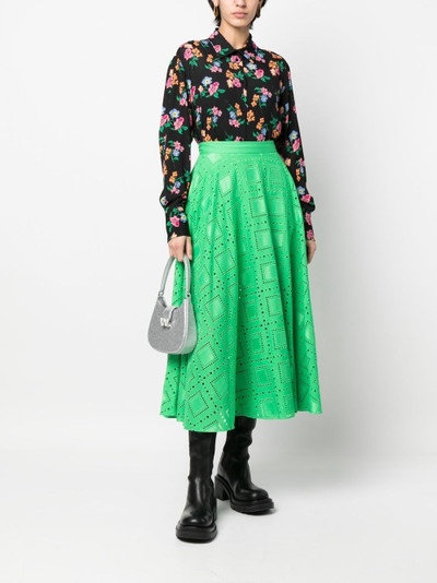 MSGM cut out-detail maxi skirt outlook