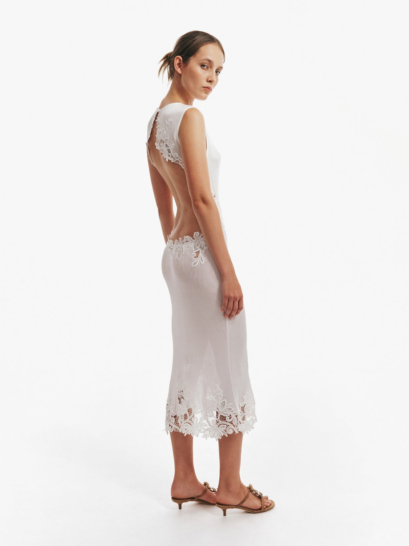 Hibiscus Embroidered Rib Dress 1