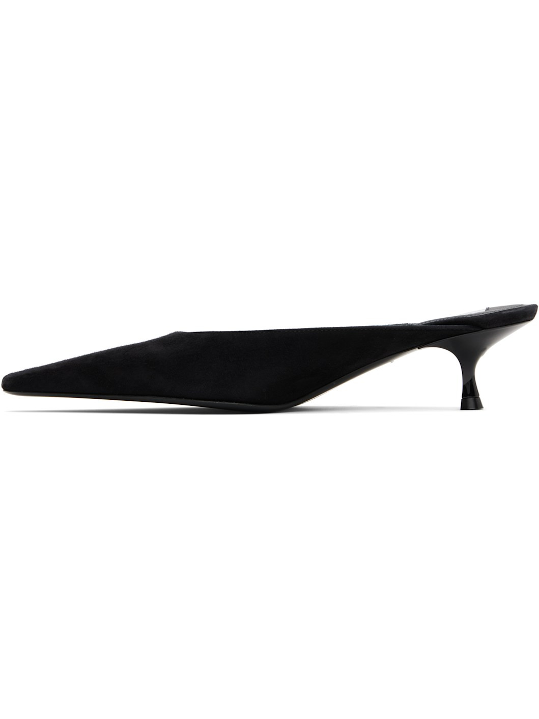 Black Sloan Suede Mules - 3