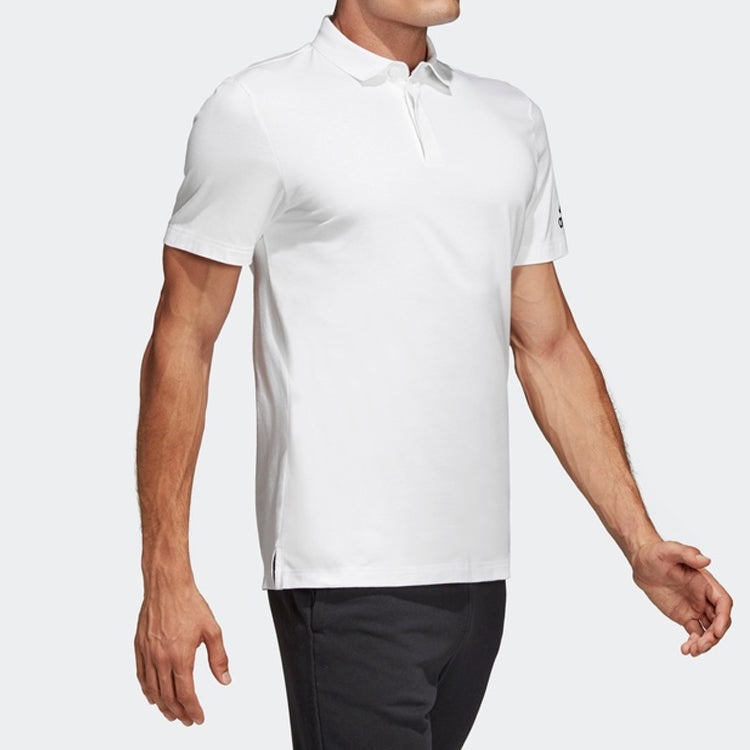 adidas Mh Plain Polo Sports Round Neck Short Sleeve polo White DQ1450 - 6