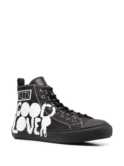 Valentino printed high-top sneakers outlook