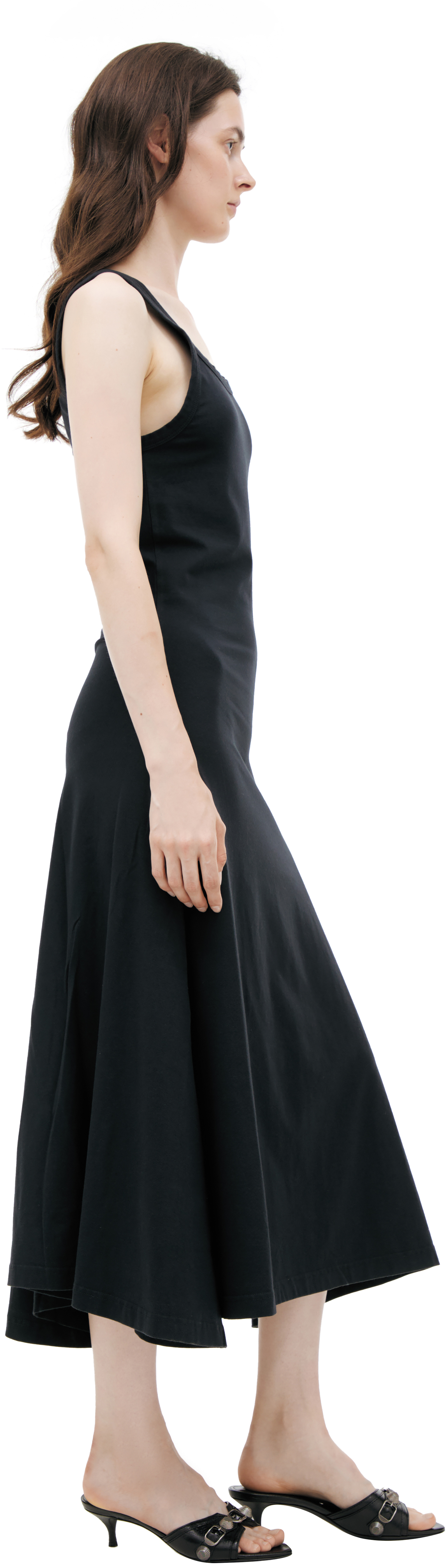 BLACK MIDI DRESS - 2