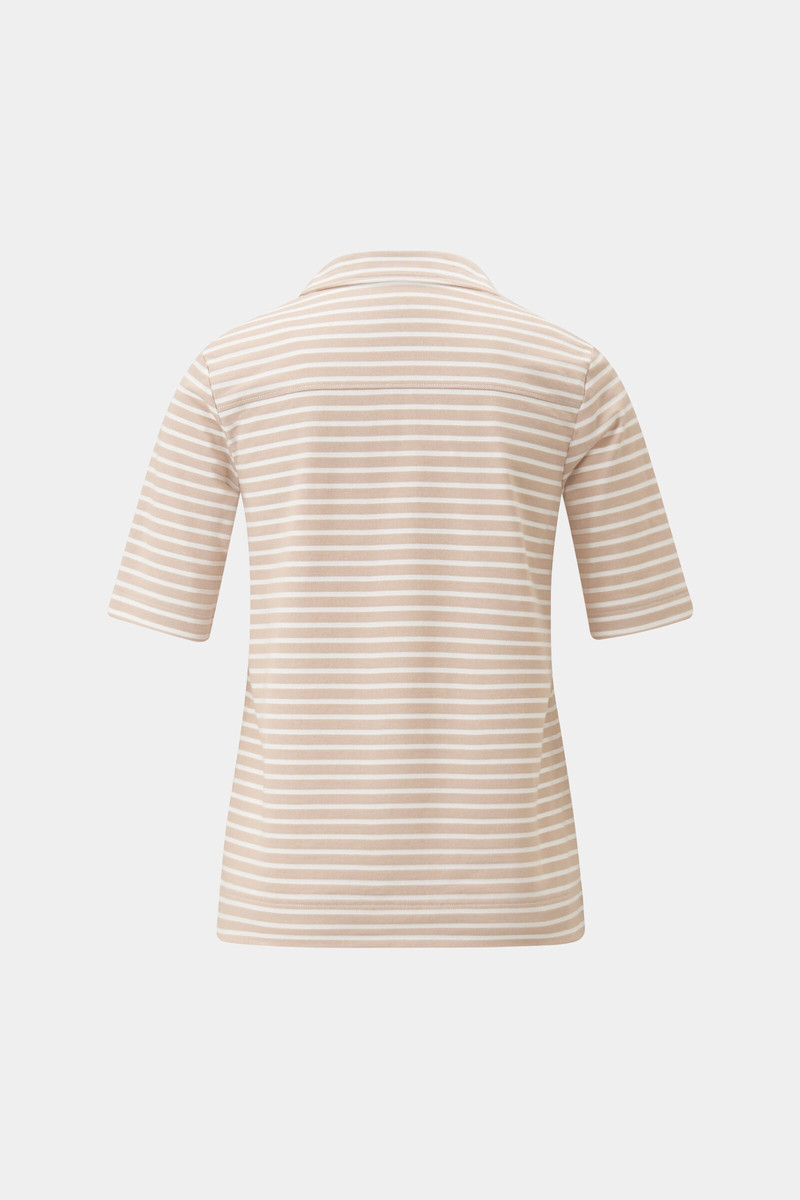 BOGNER Peony polo shirt in Sand/Off-White outlook