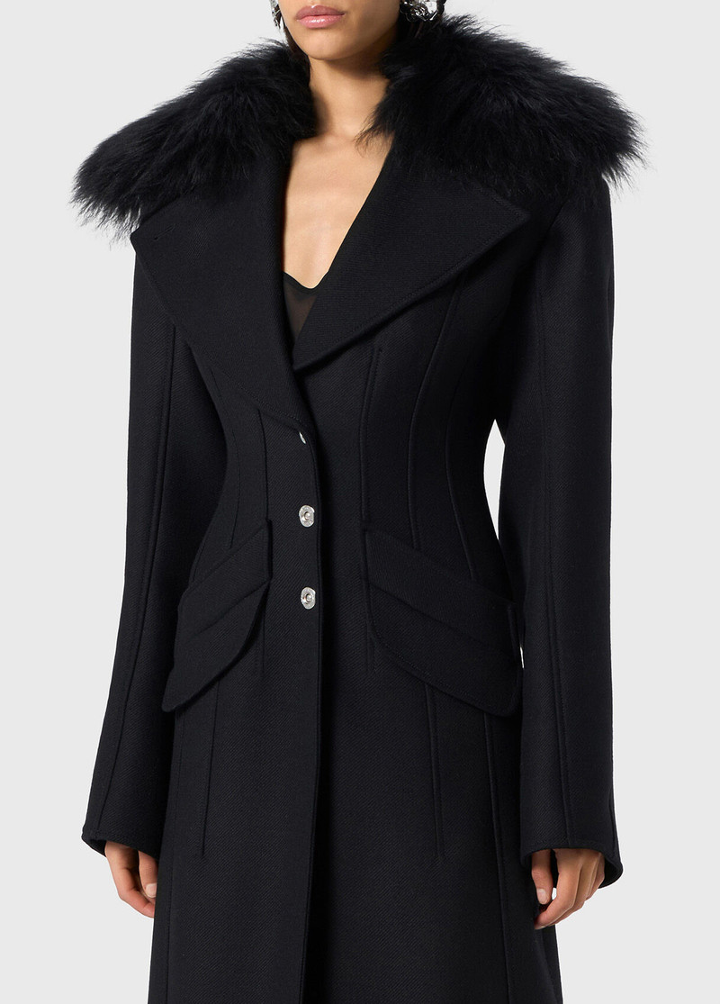 WOOL COAT WITH FUR 4