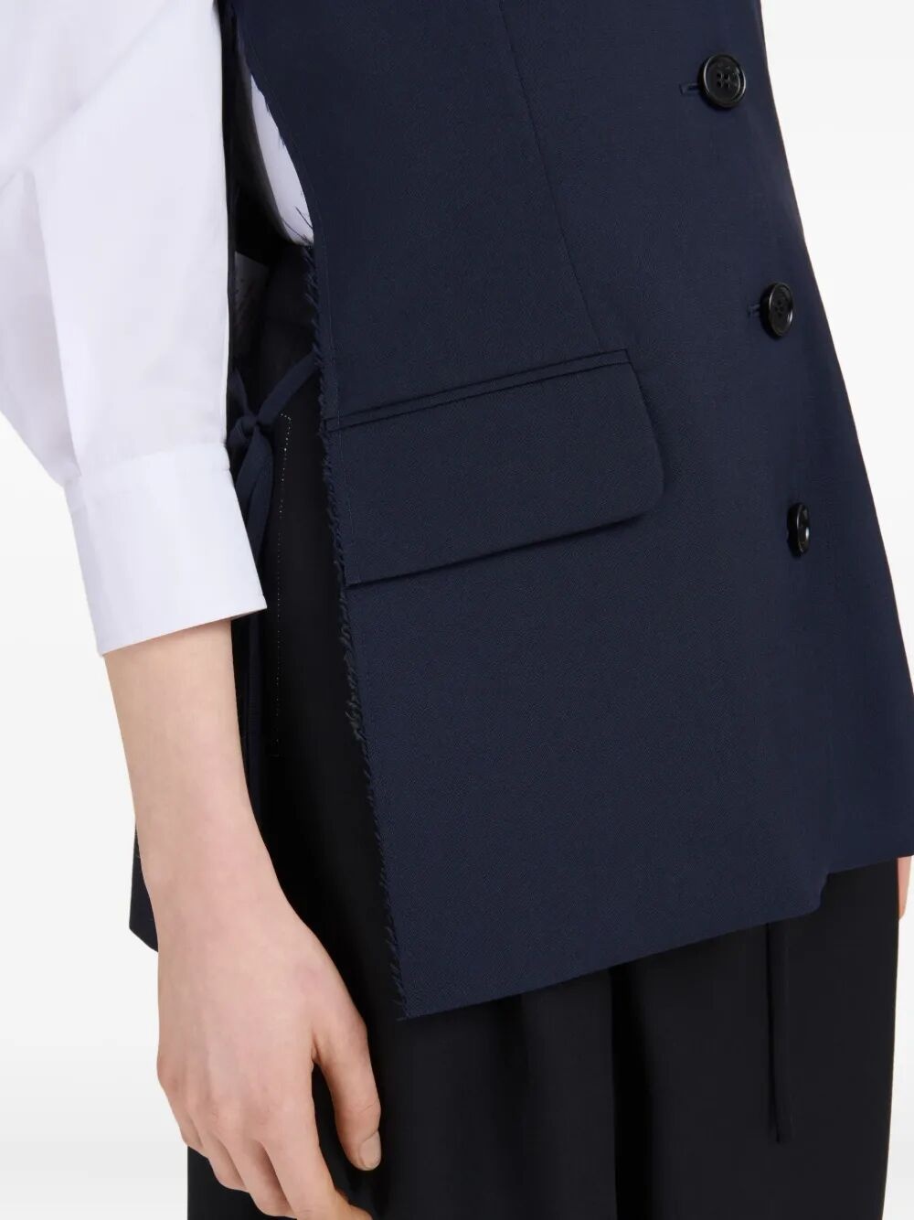 Wool Waistcoat With Side Slits - 5