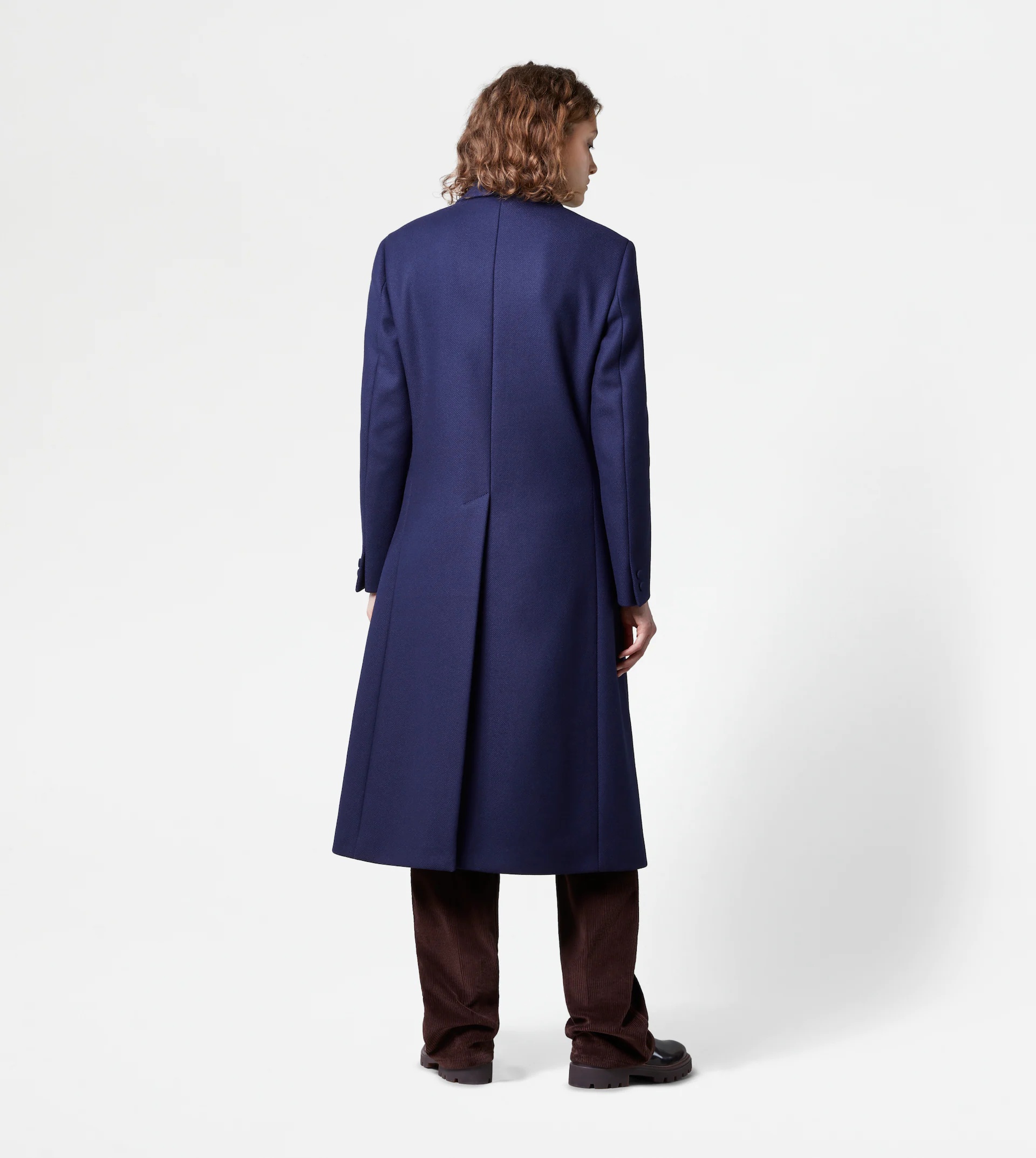 WOOL BLEND COAT - BLUE - 3