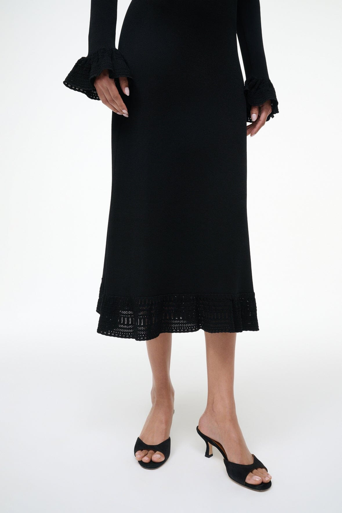 STAUD SHELLEY DRESS BLACK - 6