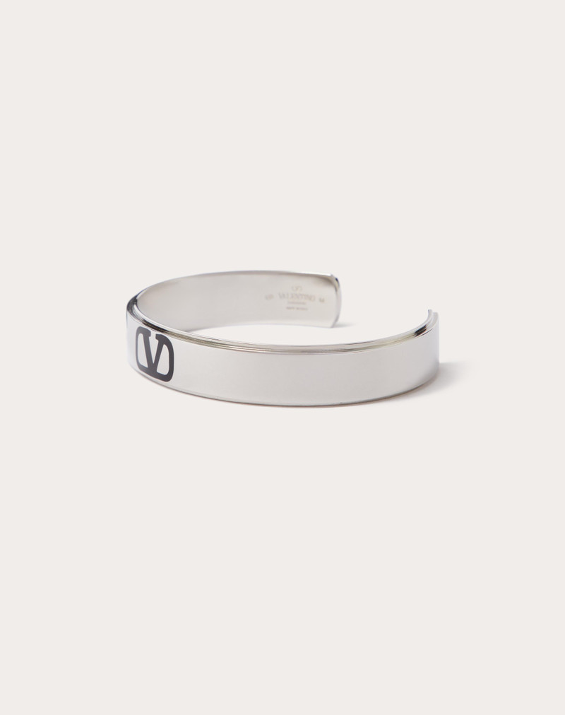 VLOGO SIGNATURE METAL AND ENAMEL CUFF 3