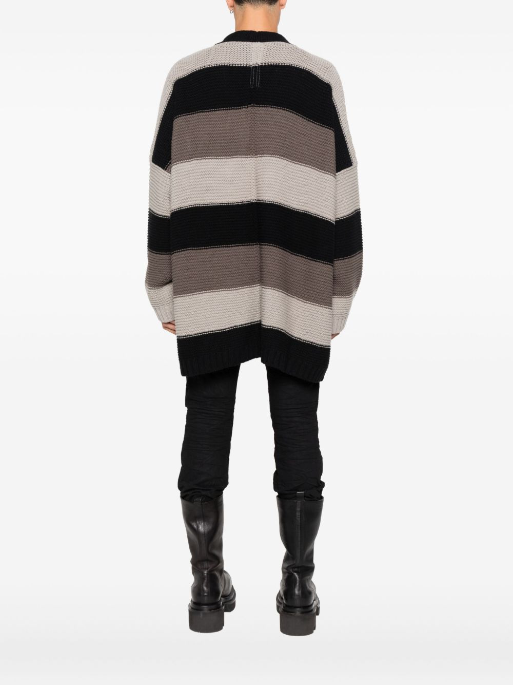 striped wool cardigan - 4