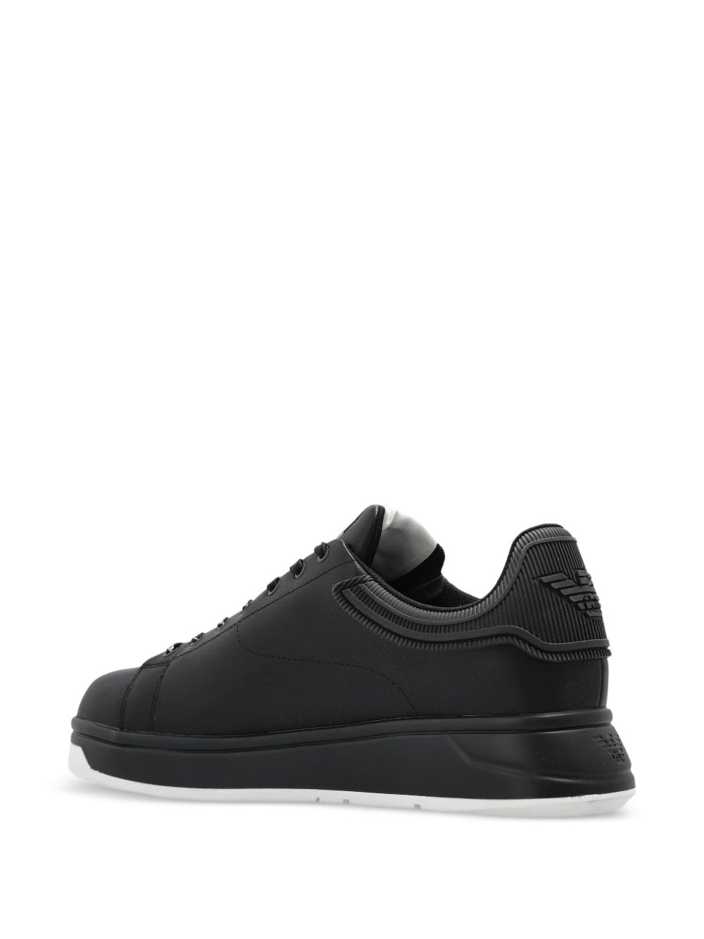 leather lace-up sneakers - 3