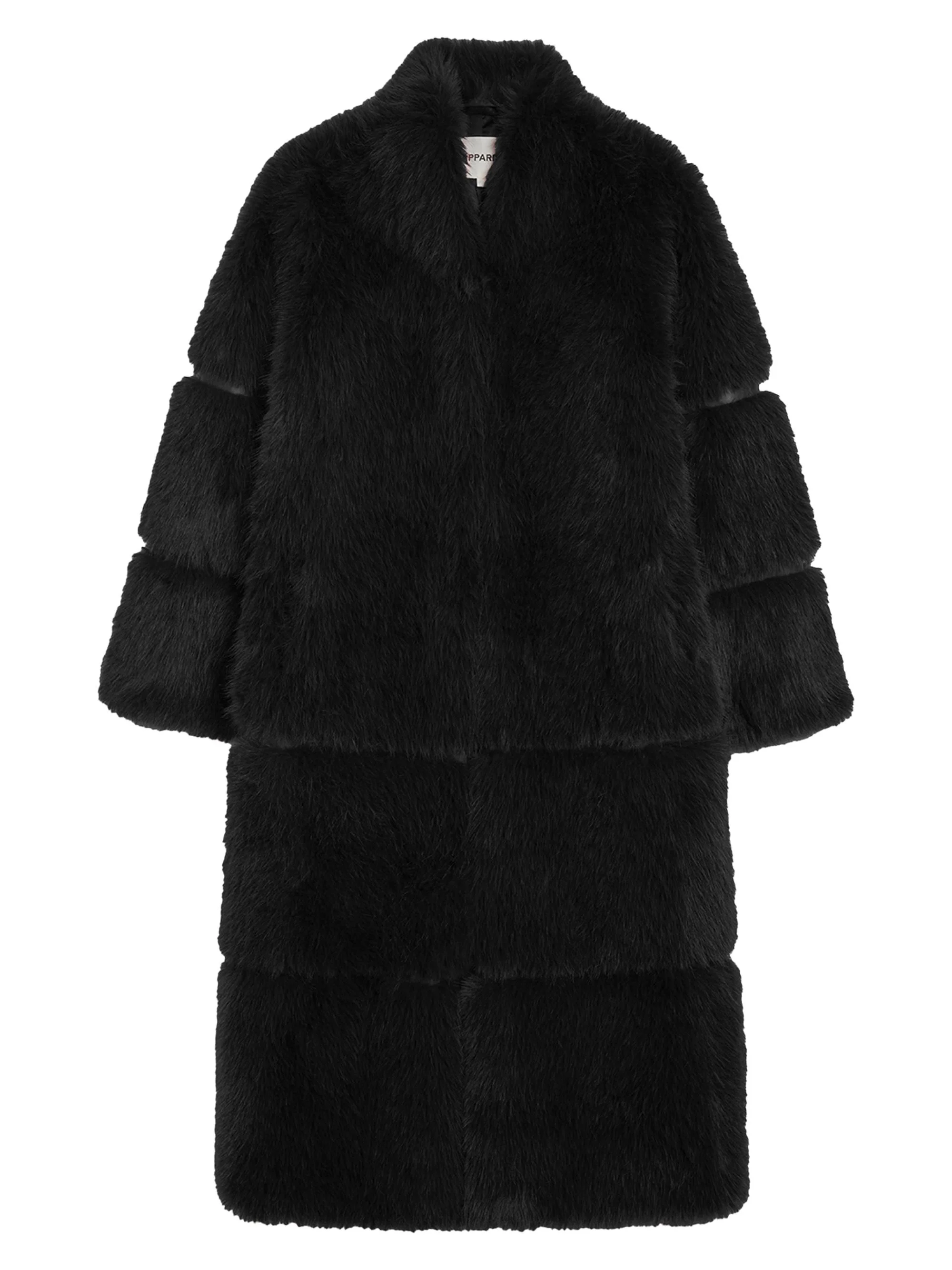Women's Sylke Faux-Sable Fur Coat - Noir - 1