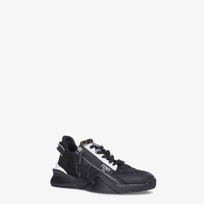 FENDI Black fabric low-tops outlook