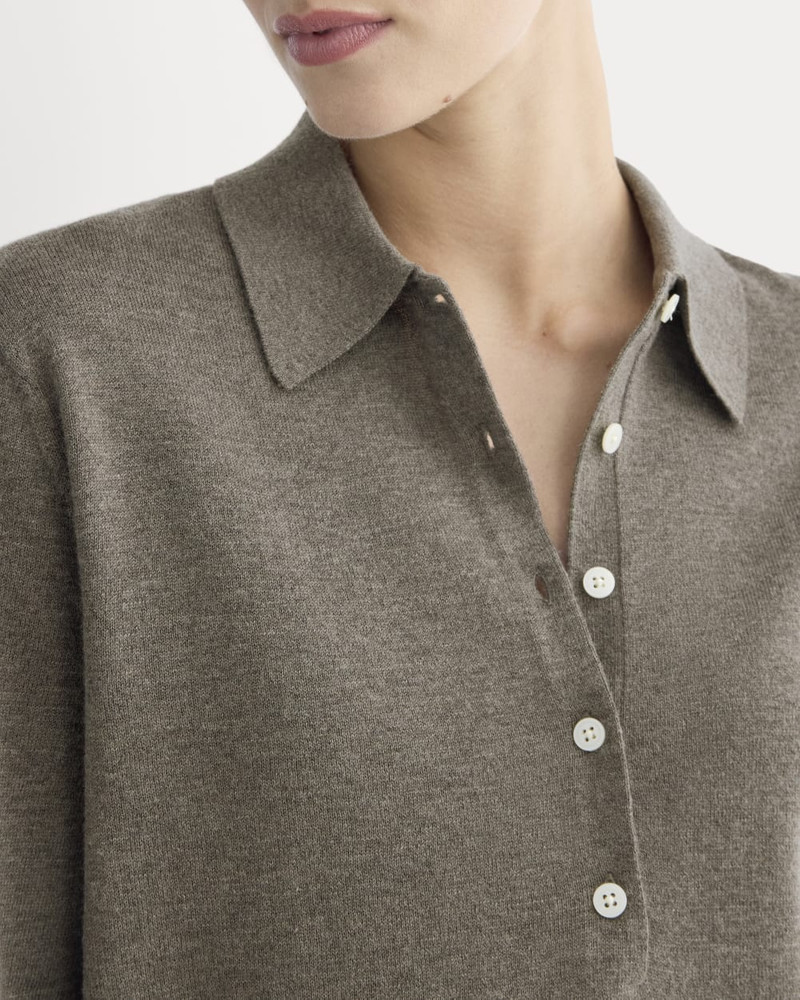 OVERSIZED POLO SWEATER IN COTTON MERINO 4