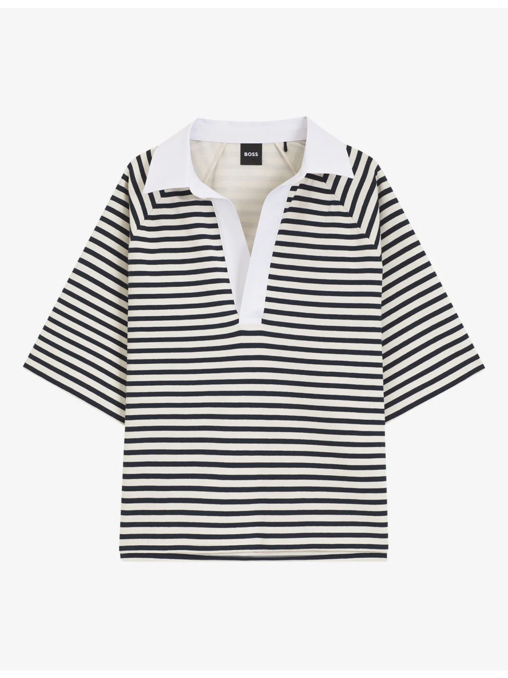 Striped Cotton-Blend Polo Shirt - 1