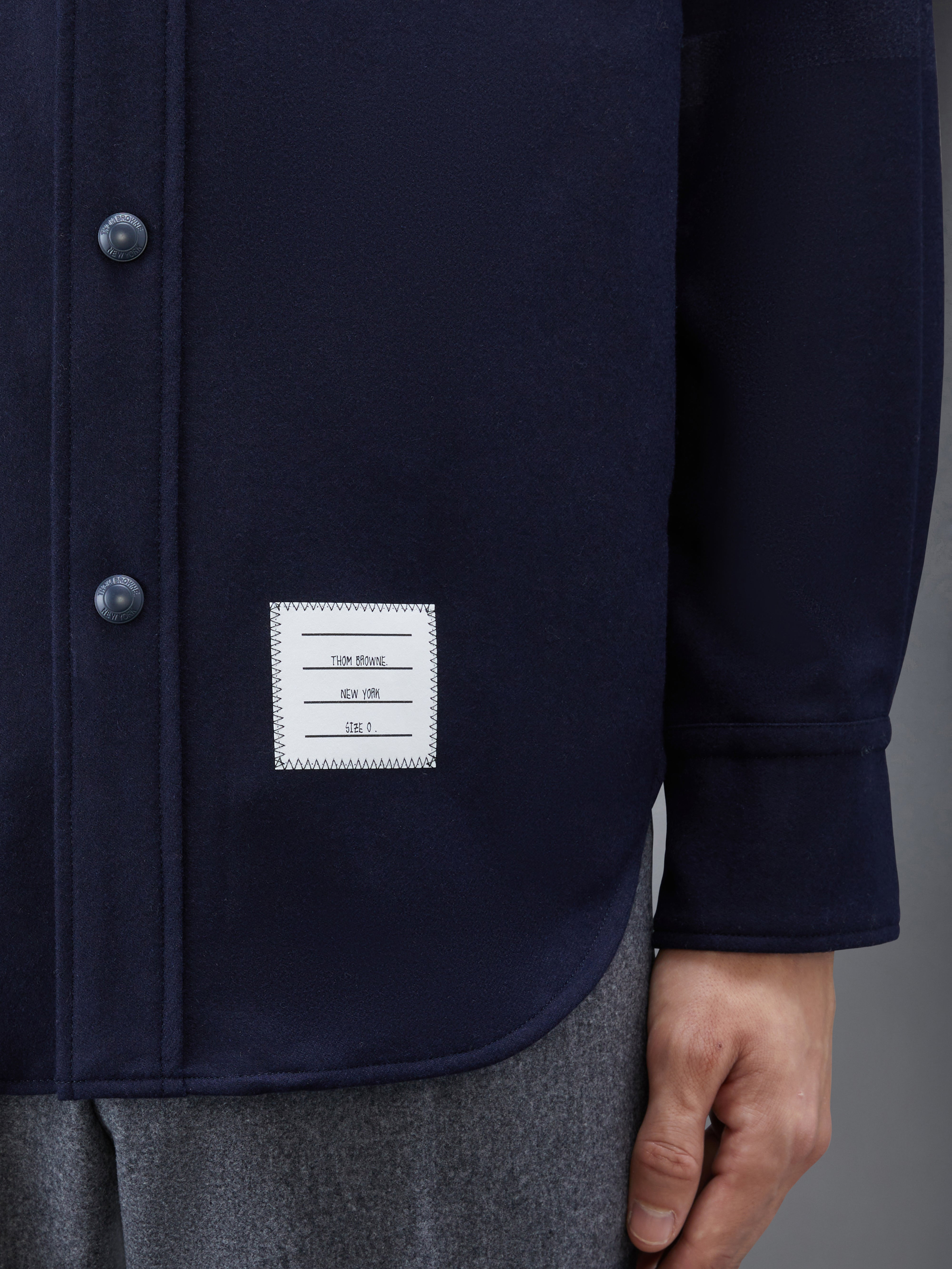 flannel tonal 4-Bar shirt jacket - 5