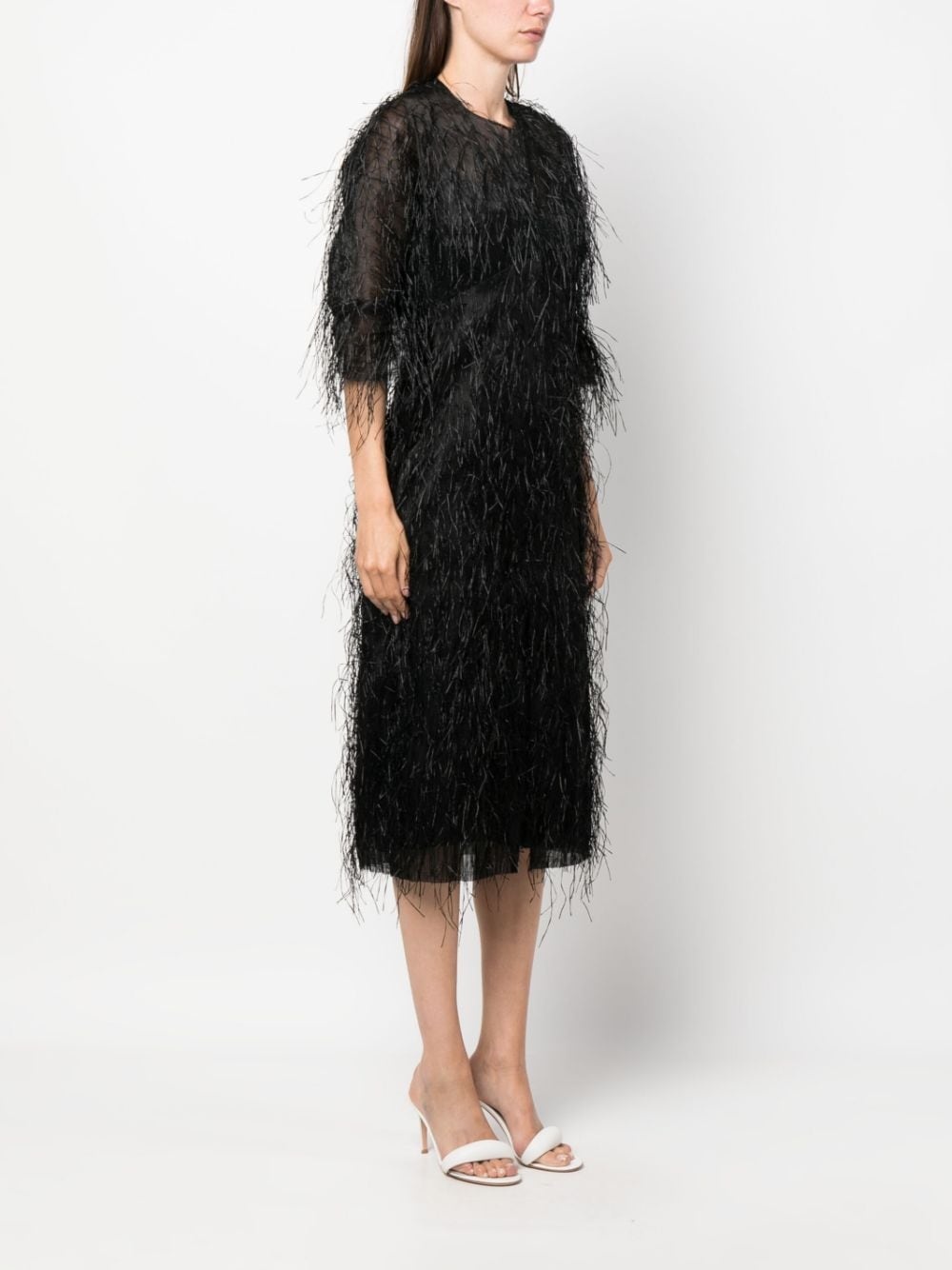 fringed midi dress - 3